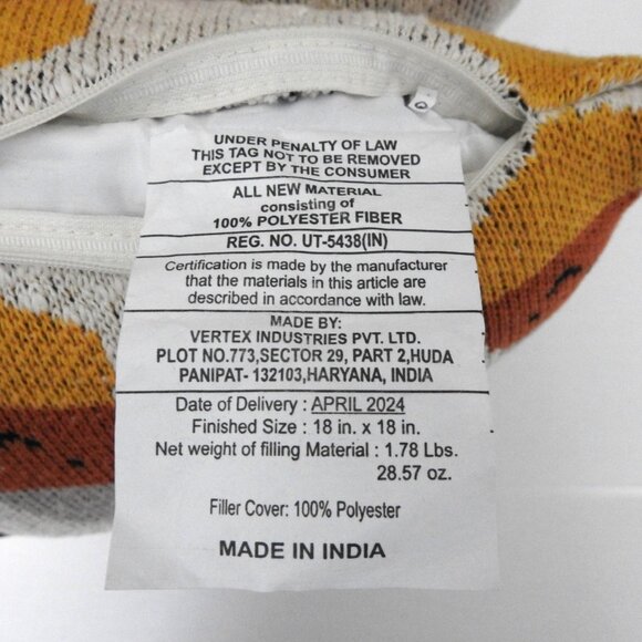 New Candy Corn Lane Jersey Decorative Pillows Candy Corn Design Set 2 Halloween - Picture 7 of 7